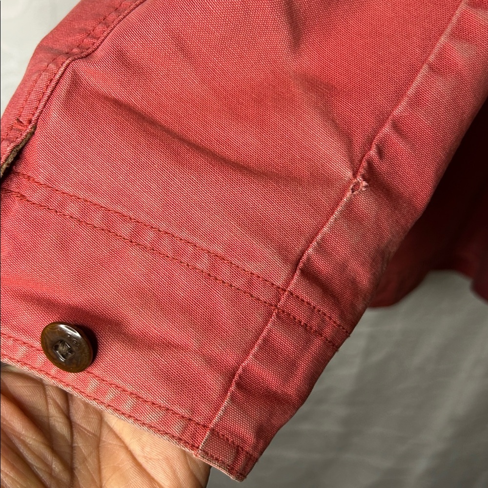 L.L. Bean Women’s Vintage Crimson Chore & Field Coat Brown Corduroy Collar Sz L - Picture 6 of 14